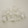 10 Clear Round Ribbed Beads