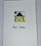 New home card with a fused glass panel featuring a little house and garden   - Image 1
