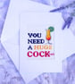 Cheeky Cocktail Birthday Card, Rude Hand Embroidered Greeting Card, Funny Card - Image 4