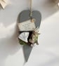 Message from the Sea Vintage Finds Wooden Heart Hanging Decoration