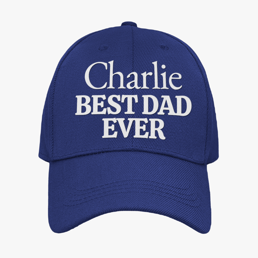 Personalised Best Dad Ever Baseball Cap - Christmas Birthday Dad Gift