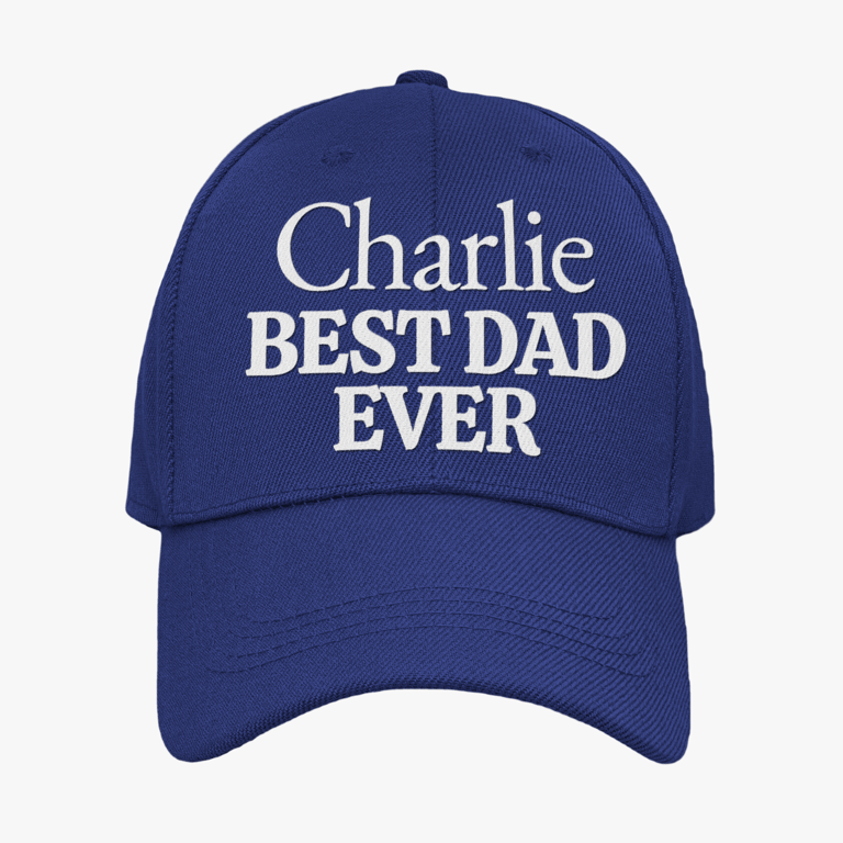 Personalised Best Dad Ever Baseball Cap - Christmas Birthday Dad Gift
