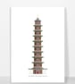 A3 Pagoda Kew Gardens print