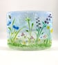 Pretty Curved Glass Floral Panel in with a Little Bee