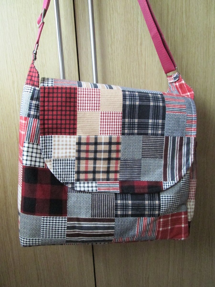 SALE - Plaid Flannel Baby or Carer's Bag