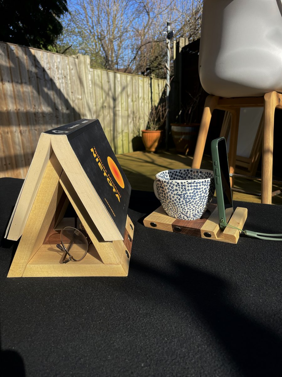 Magnetic Book Stand – Tulipwood & Walnut Reading Stand – No.3