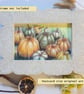 Pumpkins, an original drawing, postcard size artwork, small drawing, wall art - Image 2
