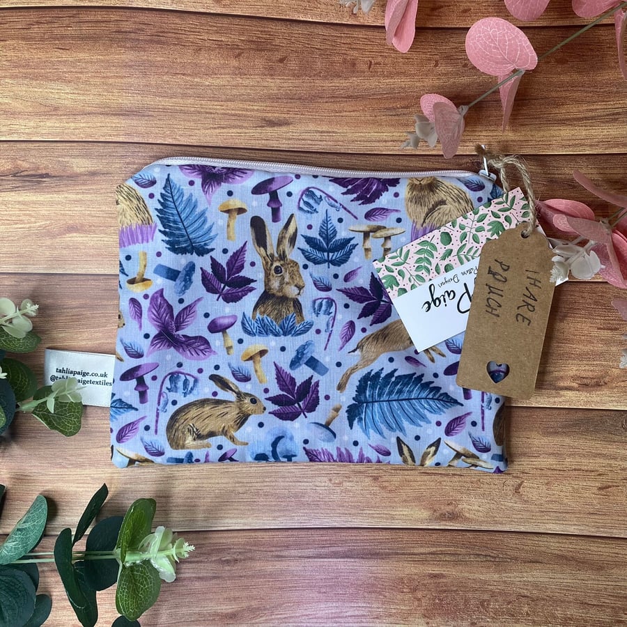 Hare Pouch Storage for cosmetics, skincare, pencil case, gift idea
