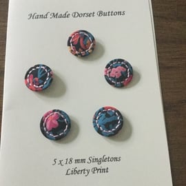 Set of 5, 18 mm, Traditional Dorset Singleton Buttons, S2