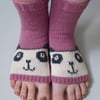 Cute Panda Toeless Yoga socks, Dance Socks, Pilates, Flip Flop Socks