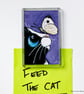 SALE - Tuxedo Cat and Butterfly Fridge Magnet, 3 x 2 inch - Image 3