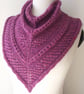 Cowl, Scarf, Neckwarmer, or Kerchief Cowl, Handspun, Knitted, Pink Merino  - Image 2