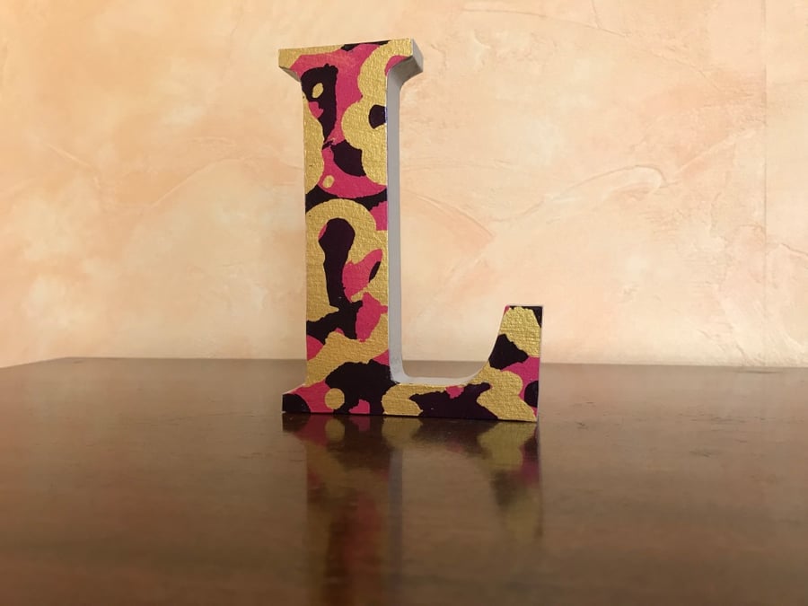 Wooden Letter -Custom Made Decorated Freestanding Wooden Letter