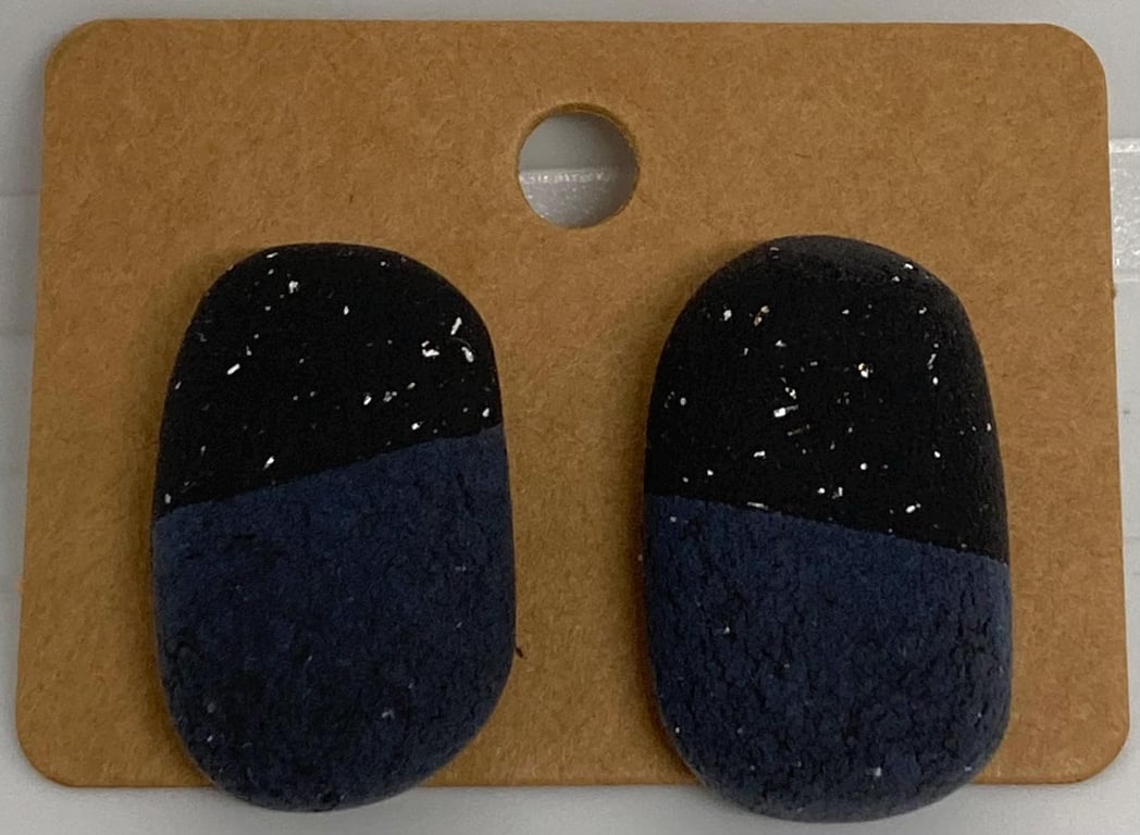 Outlet Night sky oval studs