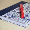A5 Quarter-bound Hardback Notebook with decorative cover
