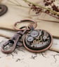 Copper Wedding Anniversary Gift for Husband - Handmade Steampunk Keychain - Image 6