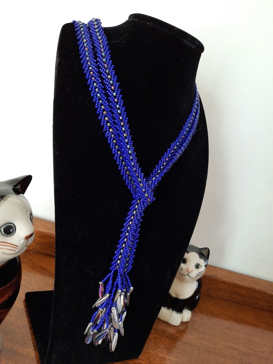 Blue and Silver St Petersburg Lariat
