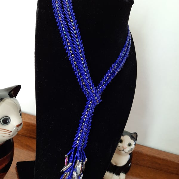 Blue and Silver St Petersburg Lariat
