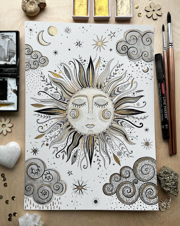 Celestial Sun Original Artwork