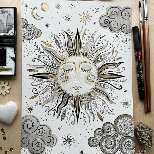 Celestial Sun Original Artwork