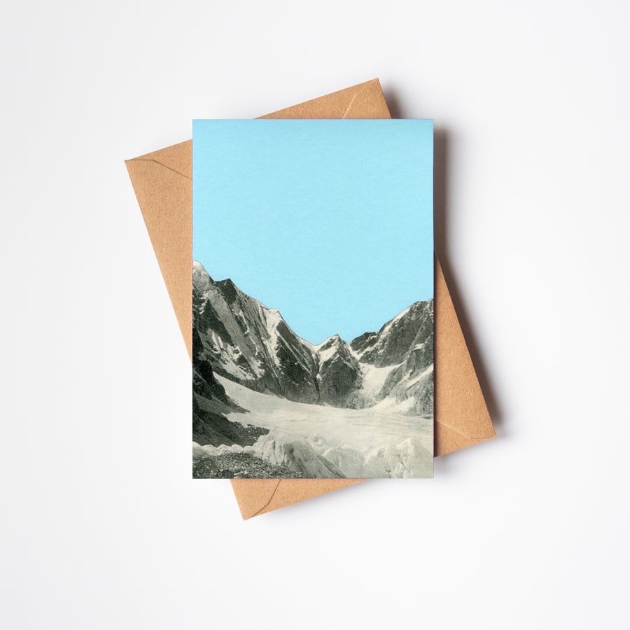 Mountain Christmas Card - Blue Skies