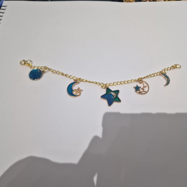 Sky charm gold bracelet