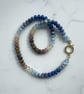 Blueberry Pecan Pie Hand Knotted Beaded Gemstone Necklace - Image 3