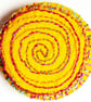 Buttons 1 inch button Hand Dyed Silks and Cottons Free Machine Embroidery Button