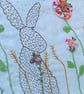 Summer Seconds.  Hare in Meadow.  Hand stitched  - Image 5
