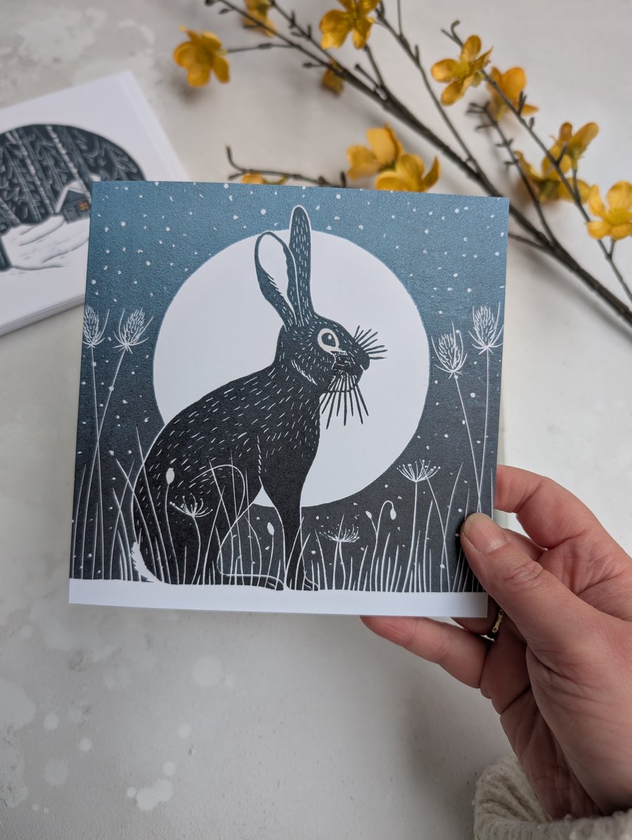 Winter Hare Christmas Card
