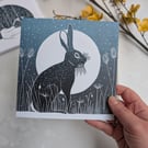 Winter Hare Christmas Card