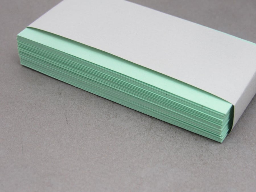 50 Small Pale Green Cards, Hang Tags