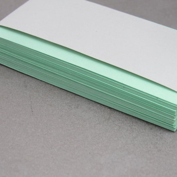 50 Small Pale Green Cards, Hang Tags
