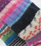 Hand-cranked Frankensox Knitted Ribbed Wool Socks Size 4 to 5 - Image 4