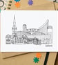 Salford Skyline Greetings Card - Image 1
