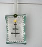 Christmas tree embroidered hanging decoration