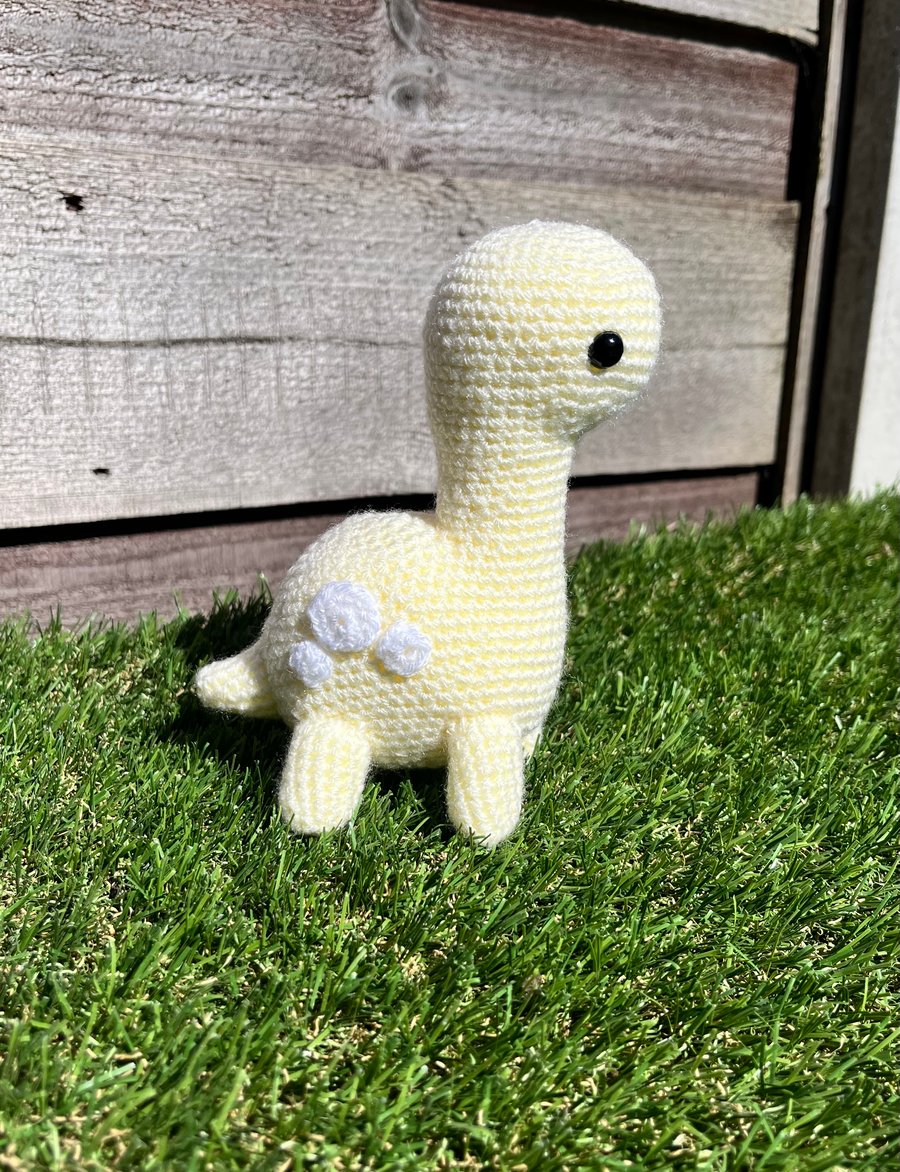 Soft Toy Dinosaur - Brachiosaurus - Pale Yellow