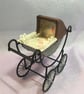 A Coachbuilt Pram for The Baby of the Family in a Collector’s Dolls House & BABY - Image 8