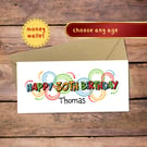 Birthday Money Wallet Card - cash gift envelope