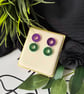 Green and Purple Double Hoop Earrings - Image 9