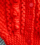 16" Red Aran Jacket with Hood - Image 2