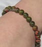Unakite Bead Bracelet - Image 1