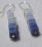 Blue Sky Sterling Silver Earrings featuring blue Opal Cube Beads - Image 2