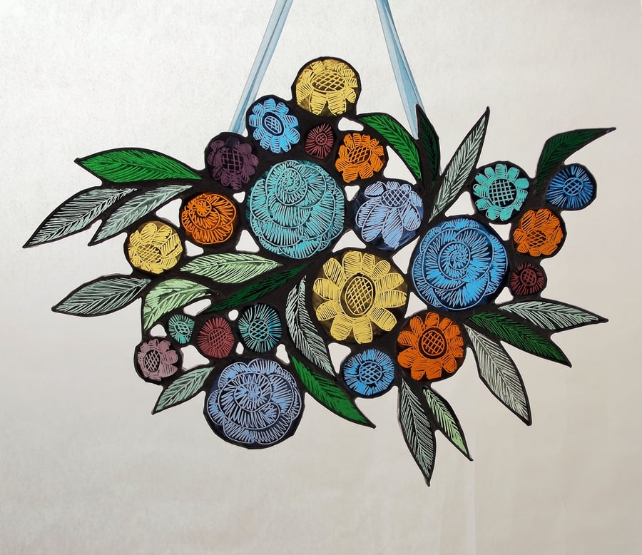 Stained Glass Flower Bouquet 