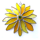 Yellow Flower Stained Glass Suncatcher Handmade 006 Sunflower