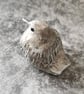 Baby Fledgling Ornament, Pale Blue Brown Little Bird Sculpture - Image 2