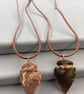 Raw Mookaite Jasper Arrowhead Pendant on Leather Cord Unisex - Image 7
