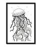 Jellyfish A4 Original Art Pen And Ink Drawing - Image 1