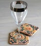 Four Yellow Rose and Skin Print Square Coasters - Image 4