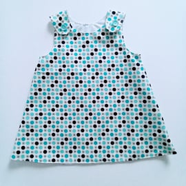 Dress,12-18 months, A line dress, pinafore, summer dress, flowers, spotty,  dots